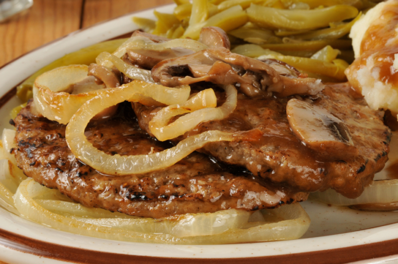 Pan-Fried Beef Round Steak with Onions