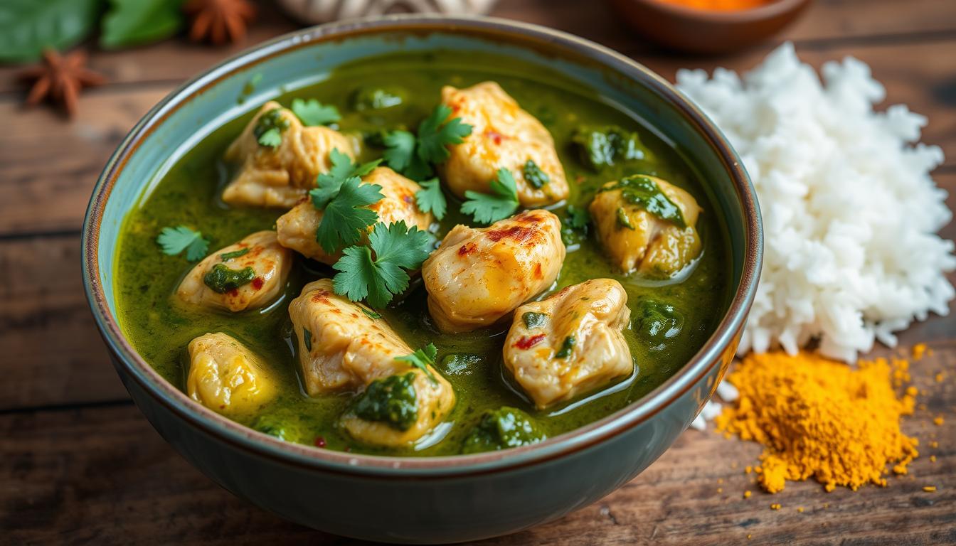 Low-FODMAP Chicken Saag Curry