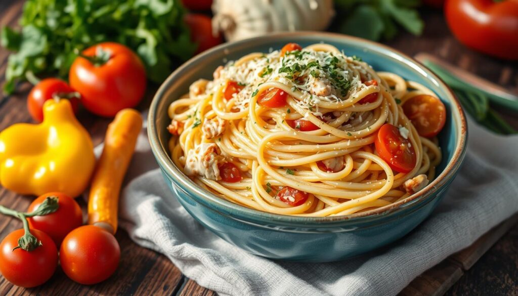 Creamy Chicken Spaghetti