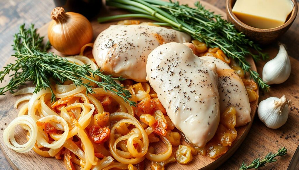 Ingredients for French Onion Chicken