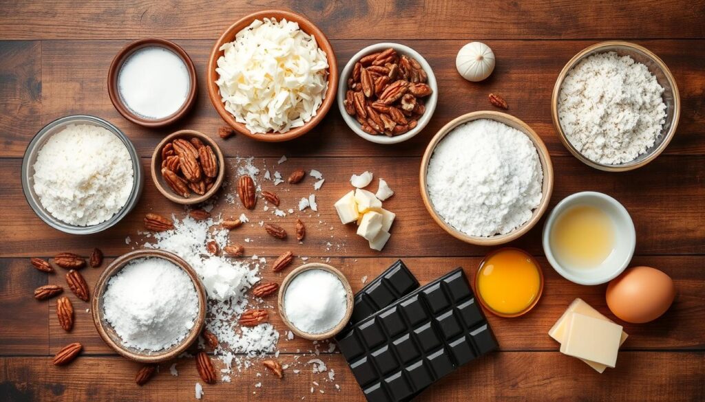 Ingredients for German Chocolate Cake