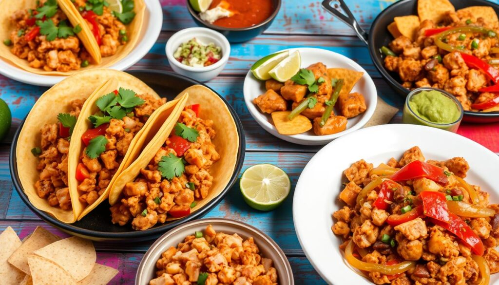 Mexican Diced Chicken Dishes