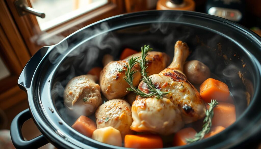 Slow Cooker Chicken Thighs with Rosemary