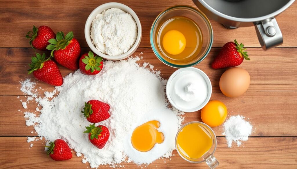 Strawberry cake ingredients