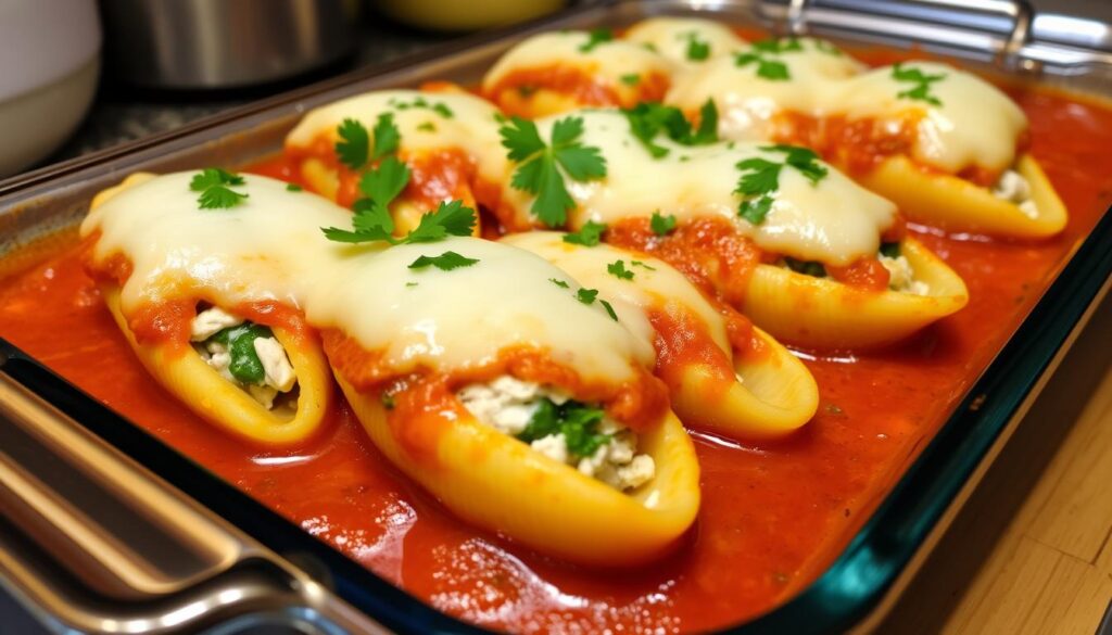 baked stuffed shells with chicken