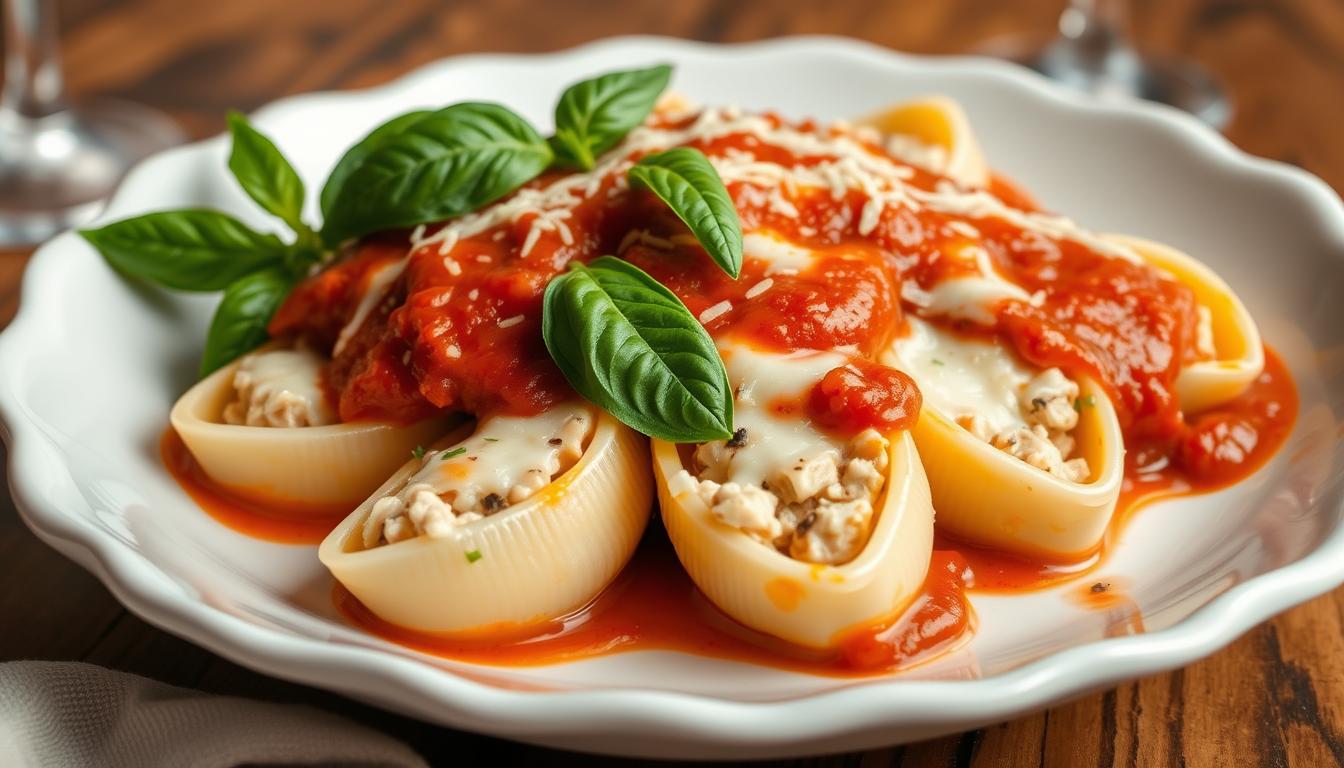 chicken stuffed shells recipe