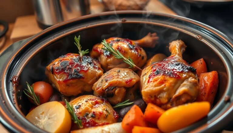 chicken thighs rosemary crock pot recipe