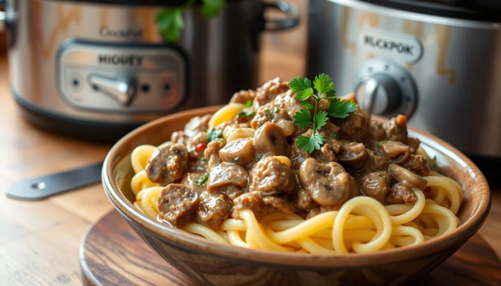 crockpot beef stroganoff