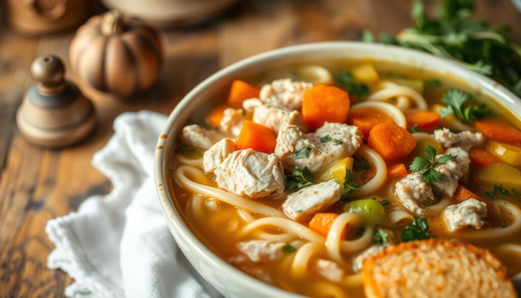 hearty turkey noodle soup