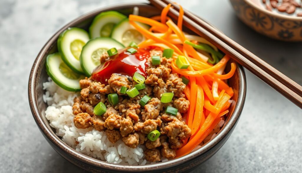 korean turkey rice bowls