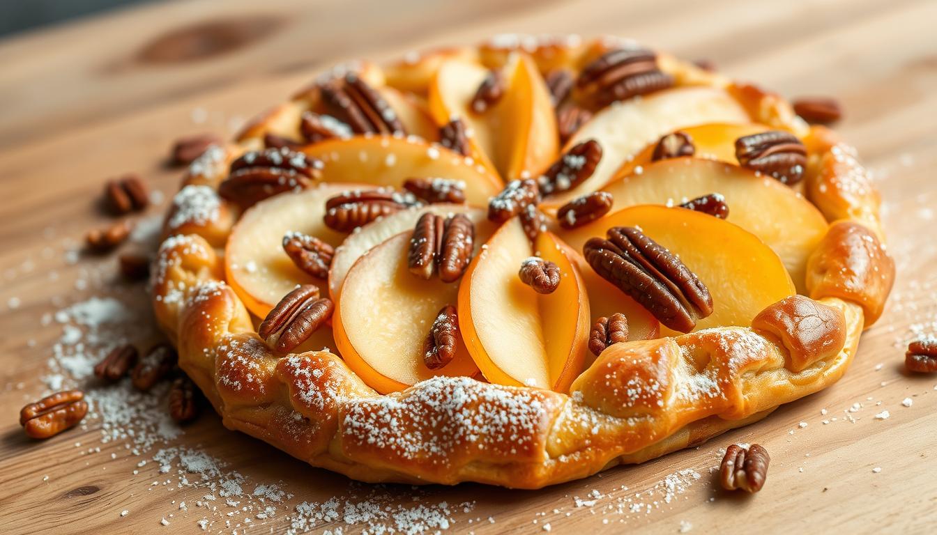 recipe for apple and pecan danish pastry tart