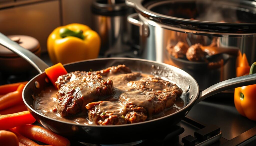 swiss steak cooking