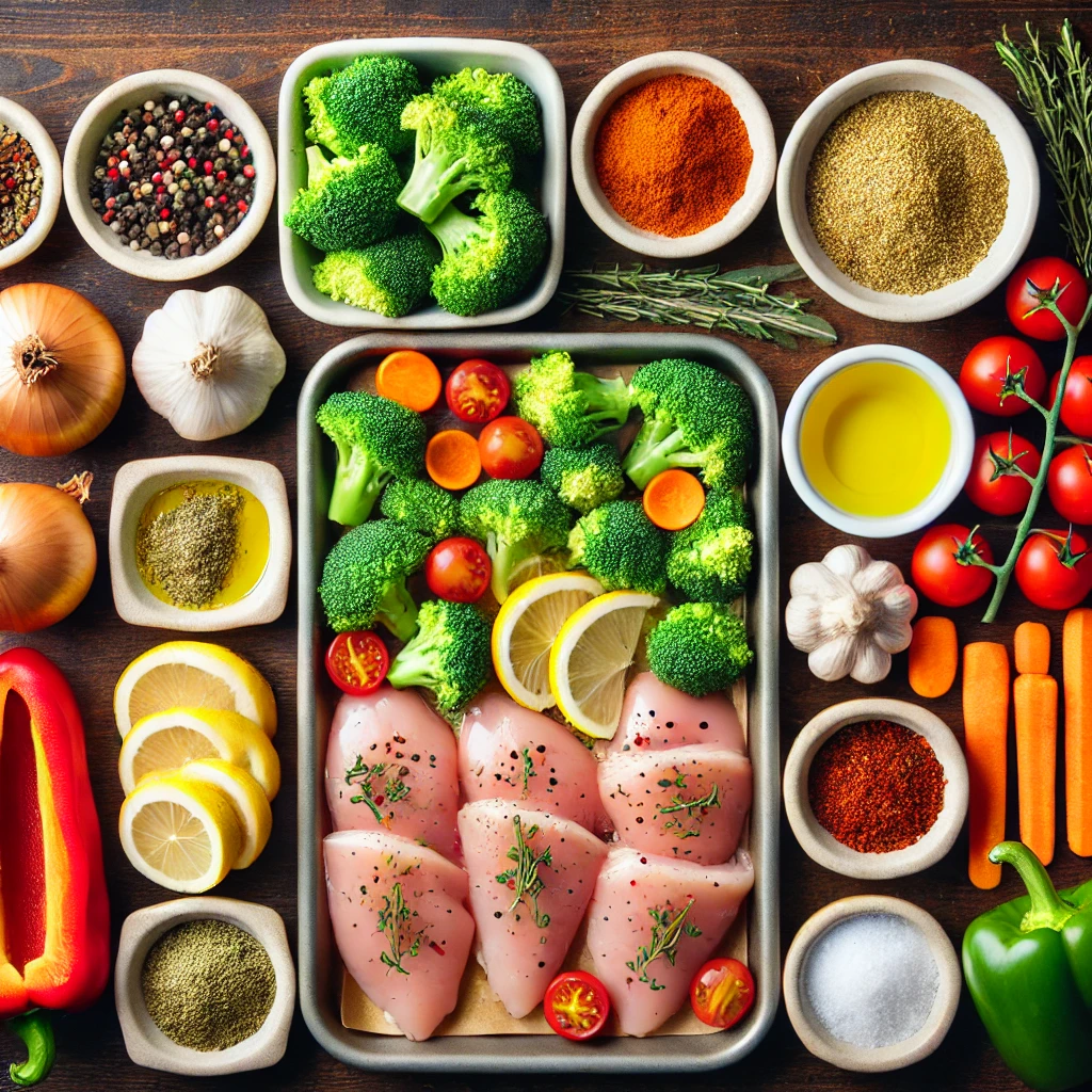 sheet pan chicken and veggies