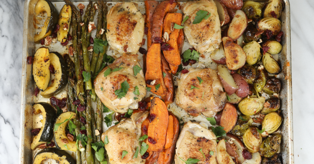 sheet pan chicken and veggies